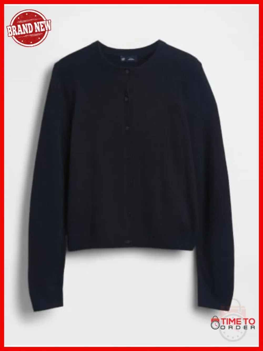 Women's Cashsoft Cropped Cardigan Long Sleeve Cotton Blend Knit - Picture 4 of 4